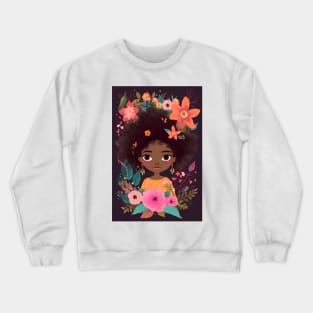 Little Fairy in the Floral Garden Crewneck Sweatshirt